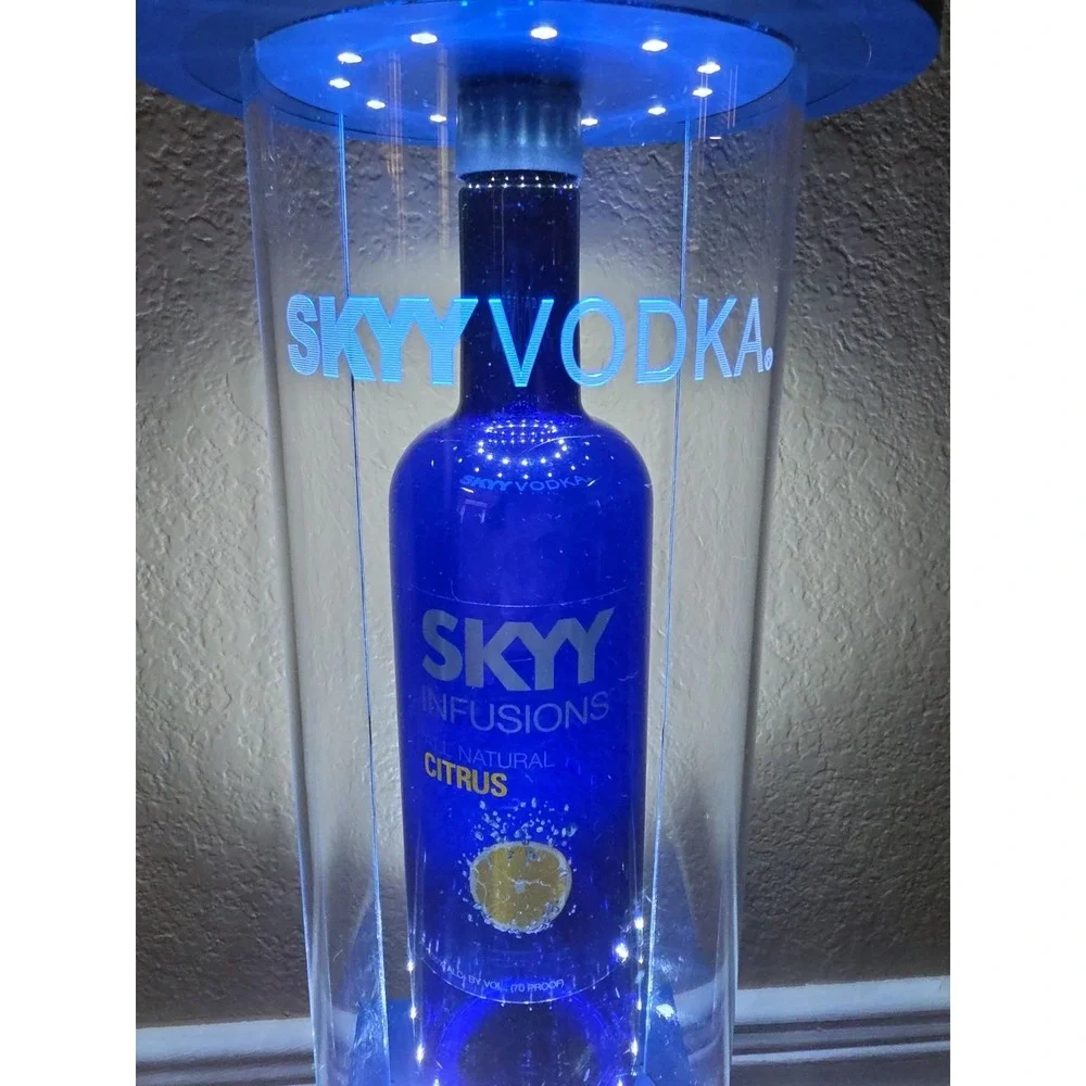 SKYY Vodka Infusions Levitating Bottle Bar LED Display 2008 Promo Original Box